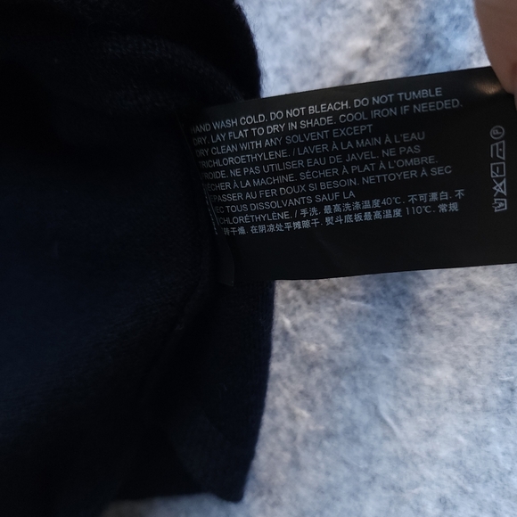 Theory Mock Neck Hoodie Soft Cashmere Pullover Sweater - Picture 5 of 7